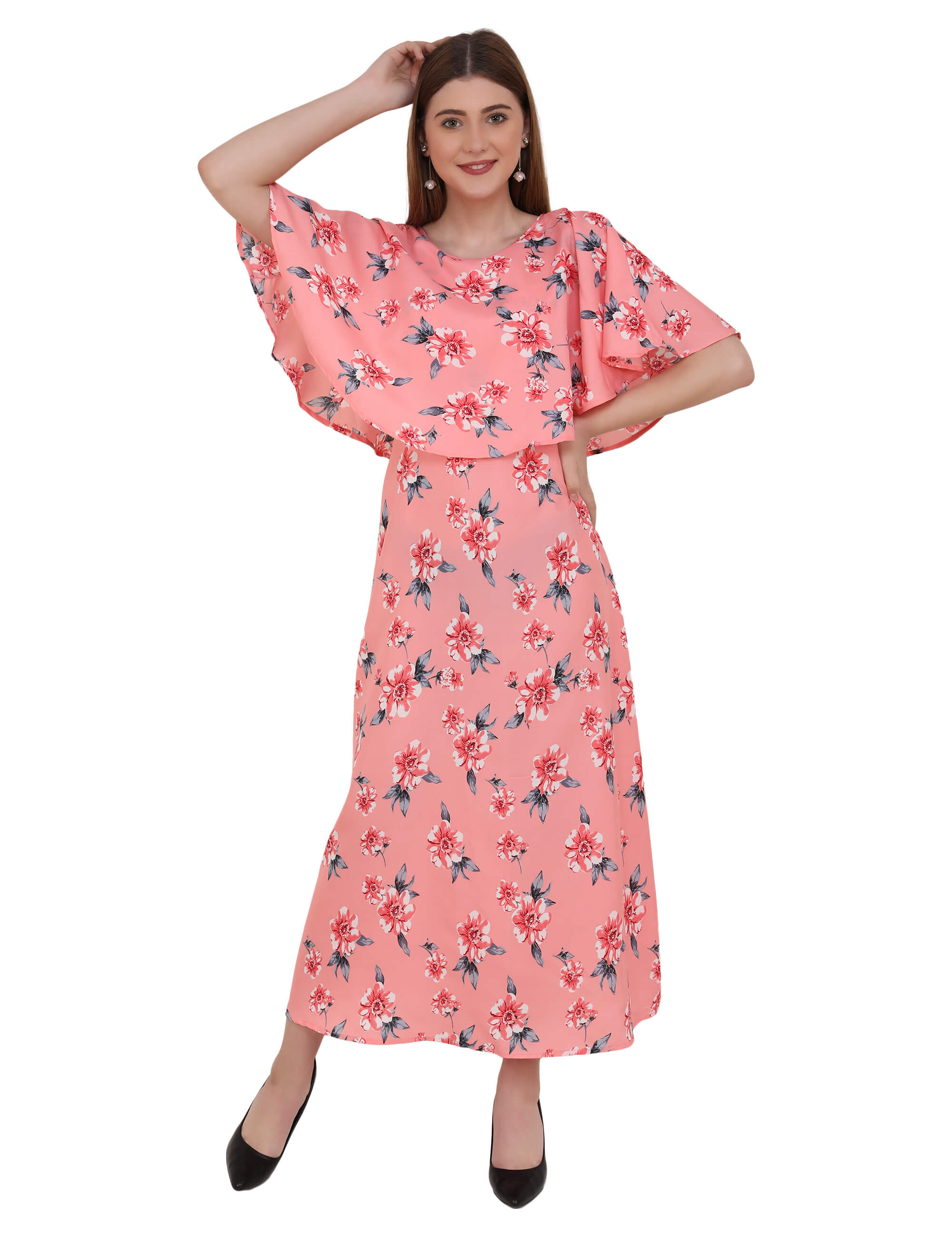 Watermelon Coloured Maxi Dress